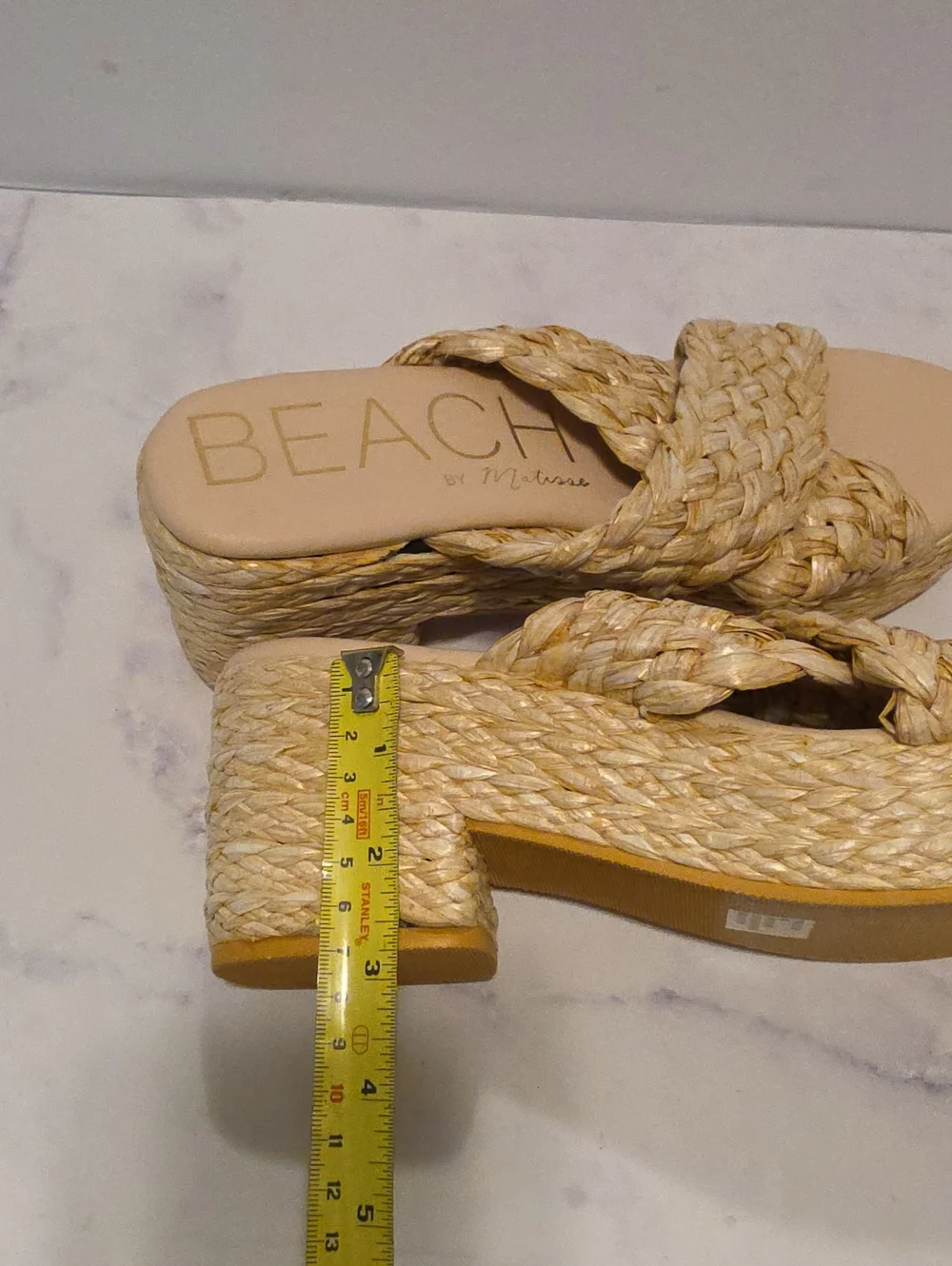 Beach By Matisse Woven Braided Platform Sandal in Natural Straw - Women